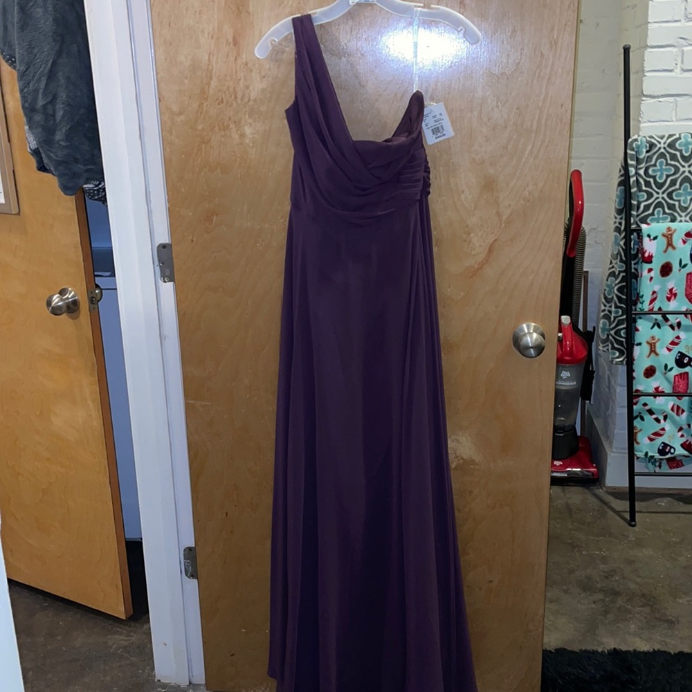 David’s bridal bridesmaid dress F20062 Plum